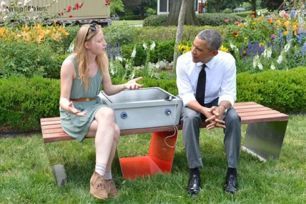 Boston Solar Benches Obama