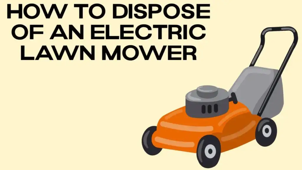 Dispose electric lawn mower