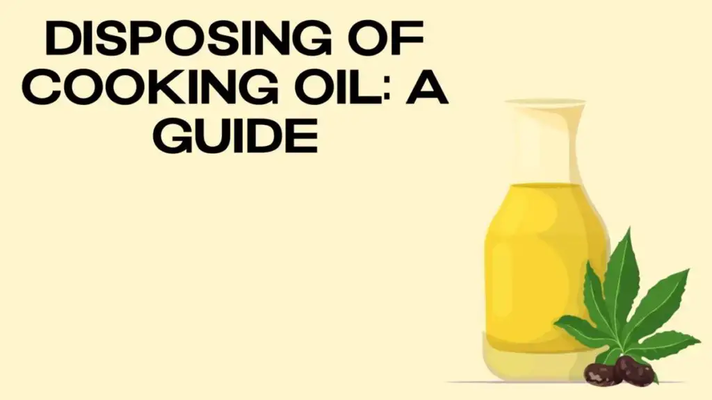 Disposing cooking oil