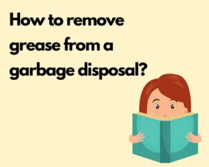 How to remove grease from a garbage disposal