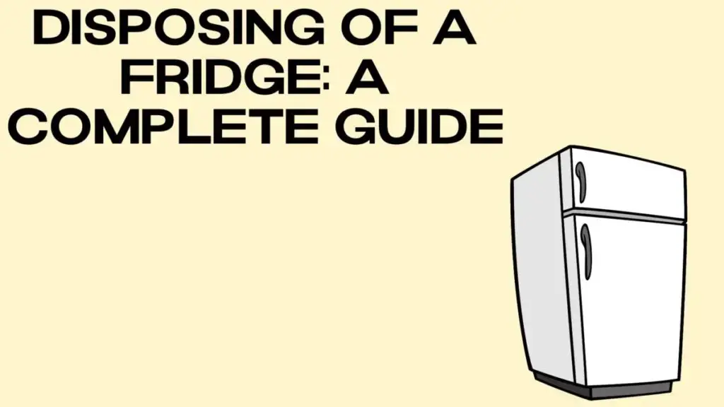 dispose a fridge