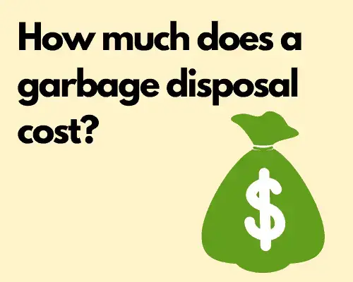 garbage disposal cost