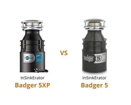 Eliminación de basura InSinkErator Badger 5 frente a Badger 5XP