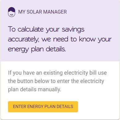 Solar Analytics Plan Optimierer – Schritt 1: Geben Sie die Informationen zur Energierechnung ein