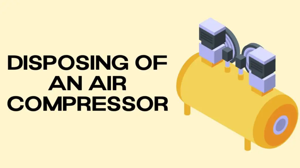 Disposing air compressor