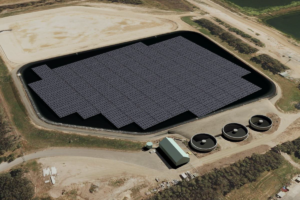Jamestown floating solar plant rendering
