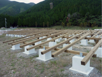 Japan wooden racking for solar 2