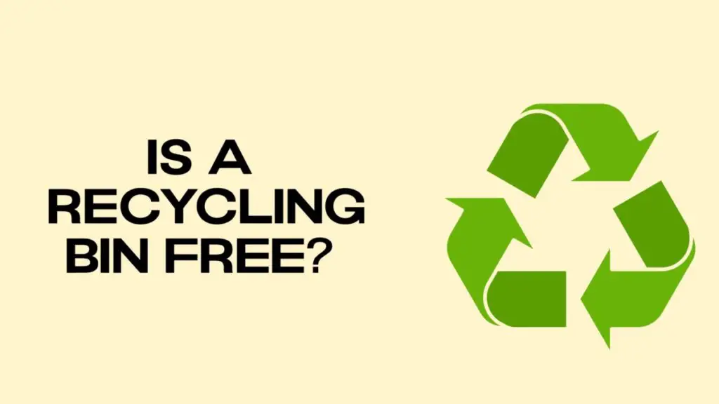 Recyclcing bin free