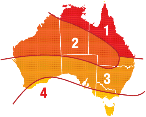 STC-Zonenkarte von Australien