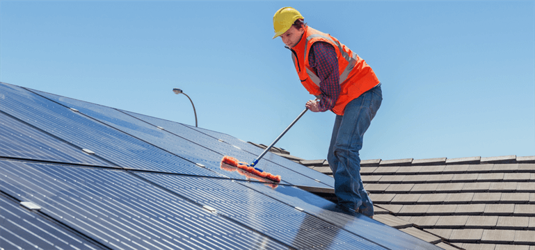 Solar panel cleaning and maintenance