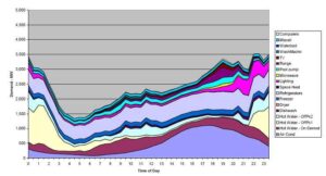 Summer electricity demand profile